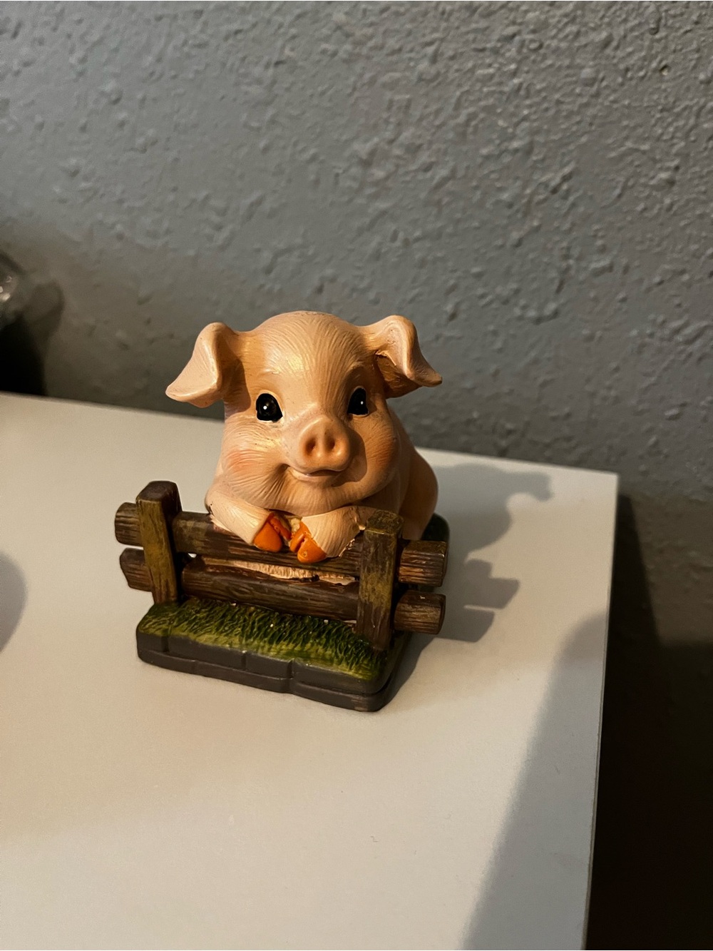 Pink Pig Figurine Decorative Home Accent